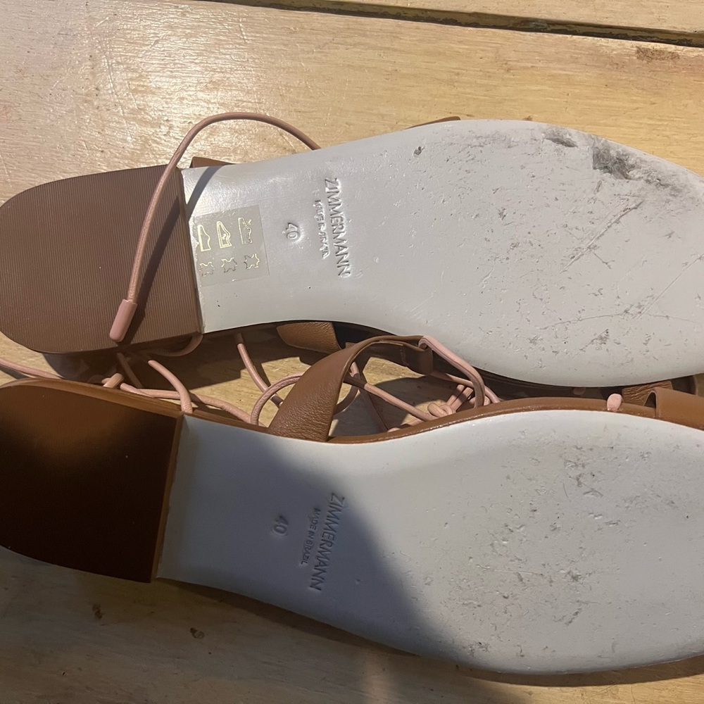 Zimmermann Tan Lace Up Sandals - Sz. 40 - Picture 11 of 16